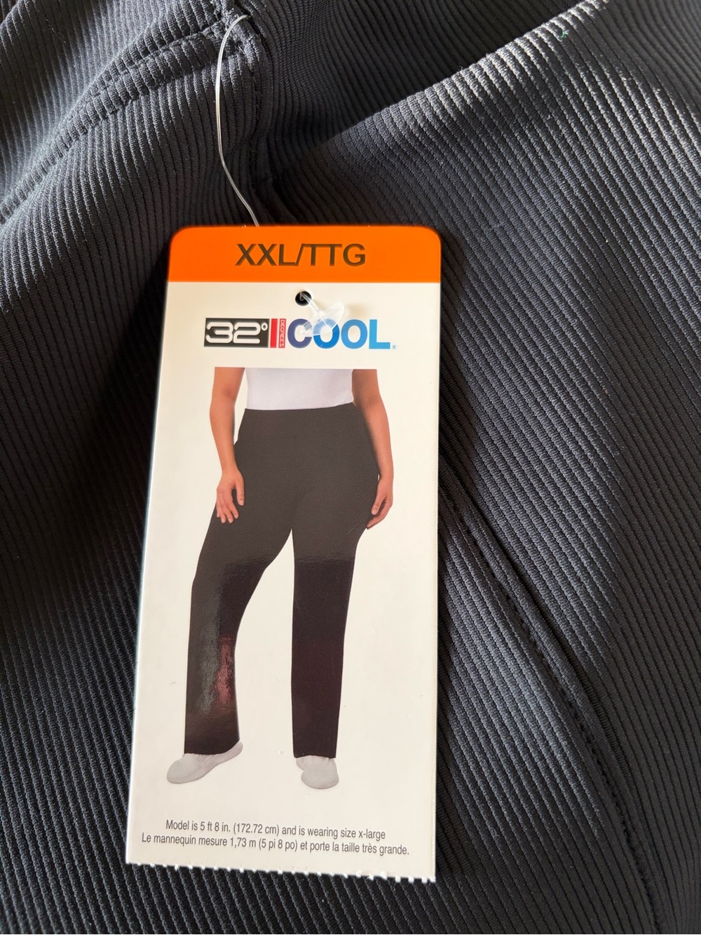 Women’s XXL 32 Degrees Cool Black Ribbed Knit Pants